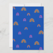 Cute Cat Birthday Party Invitation Kaart (Achterkant)