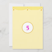 Cute Cat Birthday Party Invitation Kaart (Achterkant)