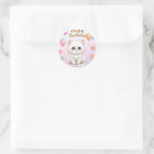 Cute cat birthday sticker  (Tas)