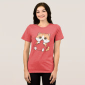 Cute Cat Bite Happens T-shirt (Voorkant volledig)