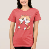 Cute Cat Bite Happens T-shirt (Voorkant)