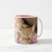 Cute Cat Black 11 oz Two-Tone Mok (Voorkant rechts)