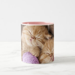 Cute Cat Black 11 oz Two-Tone Mok