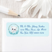 Cute Cat & Blue Star Ballon Theme Adresetiketten Etiket (Insitu)