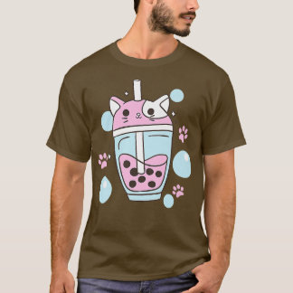 Cute Cat Boba Tea Bubble Tea Premium T-shirt