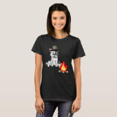 cute cat bonfire  kids t-shirt (Voorkant volledig)