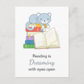 Cute Cat bovenop een citaat van de Lezing van de S Briefkaart (Voorkant)