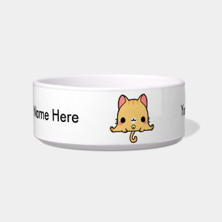 Cute Cat Bowl (u verandert de achtergrond!) Voerbakje