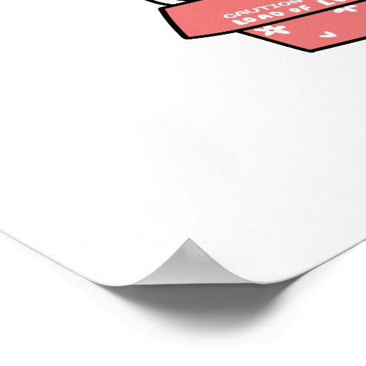 Cute Cat Bride en Groom Wedding Poster (Hoek)