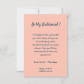 Cute cat bride is mijn bruidsmeisje/dienstmeisje v kaart (Achterkant)