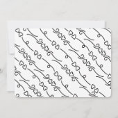 Cute Cat bride with elegant Hearts bridal shower Kaart (Achterkant)