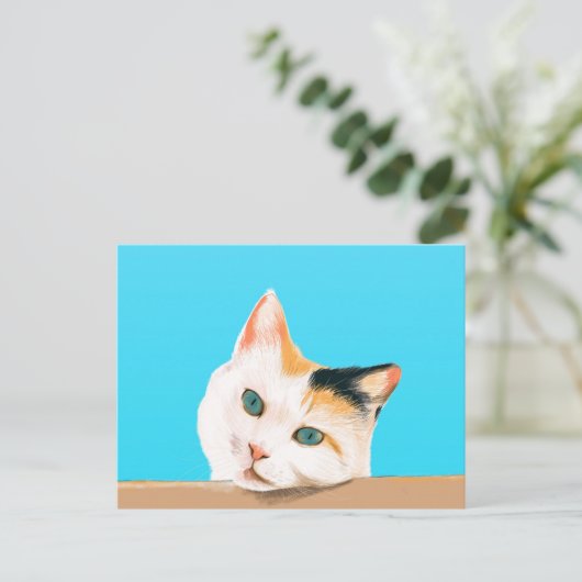 Cute Cat Briefkaart (Staand voorkant)