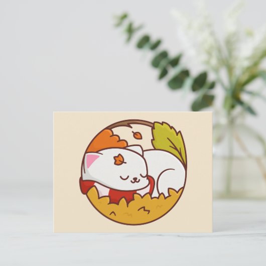 Cute Cat Briefkaart (Staand voorkant)