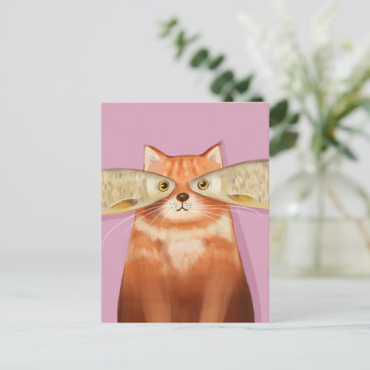 Cute Cat Briefkaart (Staand voorkant)