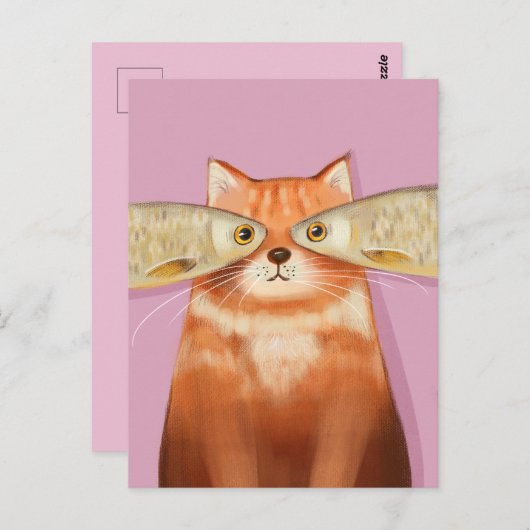 Cute Cat Briefkaart (Voorkant / Achterkant)