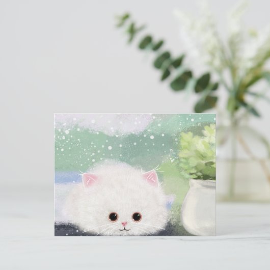 Cute Cat Briefkaart (Staand voorkant)