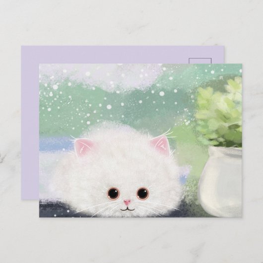 Cute Cat Briefkaart (Voorkant / Achterkant)