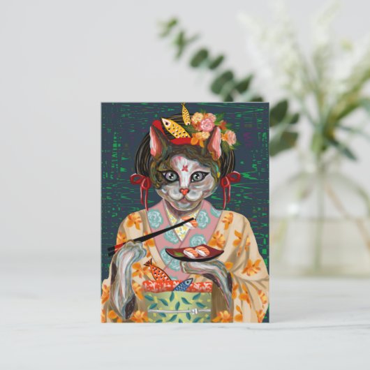 Cute Cat Briefkaart (Staand voorkant)