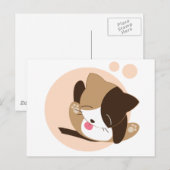 Cute Cat Briefkaart (Voorkant / Achterkant)