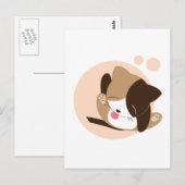 Cute Cat Briefkaart (Voorkant / Achterkant)