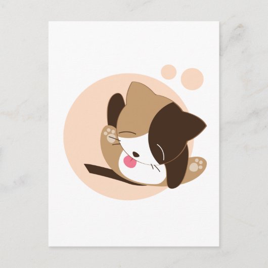 Cute Cat Briefkaart (Voorkant)