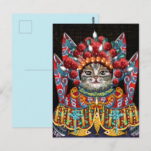 Cute Cat Briefkaart (Voorkant / Achterkant)