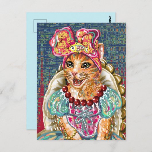 Cute Cat Briefkaart (Voorkant / Achterkant)