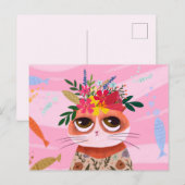 Cute Cat Briefkaart (Voorkant / Achterkant)