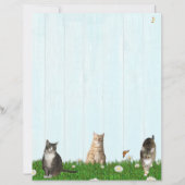 Cute Cat Briefpapier - Kippen toegevoegd op achter (Voorkant)