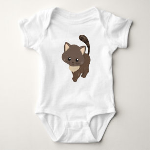 Cute Cat, bruine kat, kleine kat, Kat, Kitten Romper