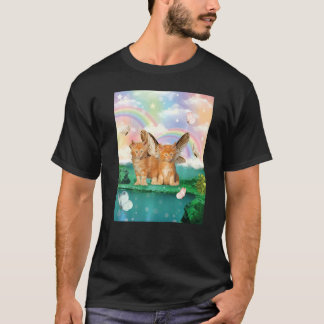 Cute Cat Butterflies mam Kitten Cats T-shirt