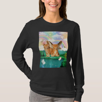 Cute Cat Butterflies Mom Kitten Cats T-shirt