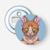 Cute Cat Button Flesopener (Voorkant)
