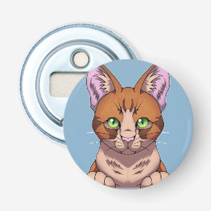Cute Cat Button Flesopener