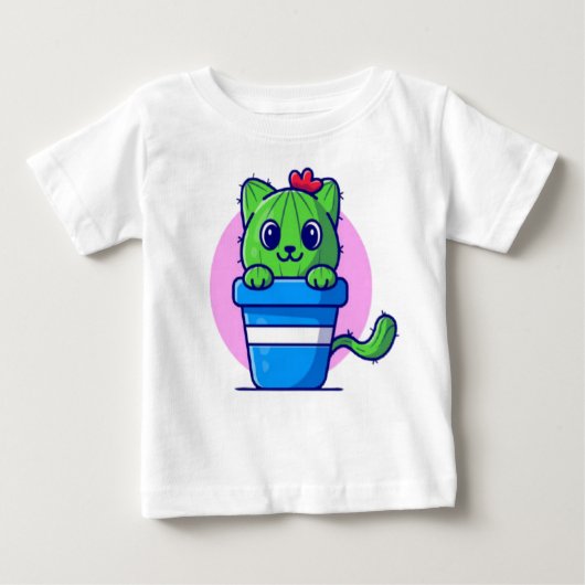 Cute Cat Cactus Cartoon (Voorkant)
