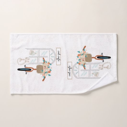 Cute Cat Cafe Handdoek (Handdoek)