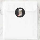 Cute Cat Cafe Ronde Sticker (Tas)