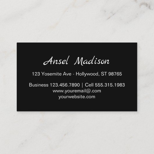 Cute Cat  Camera Fotograaf Visitekaartje (Achterkant)