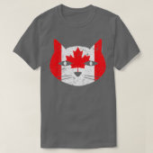 Cute Cat Canada Flag Cat Lover T-shirt (Design voorkant)