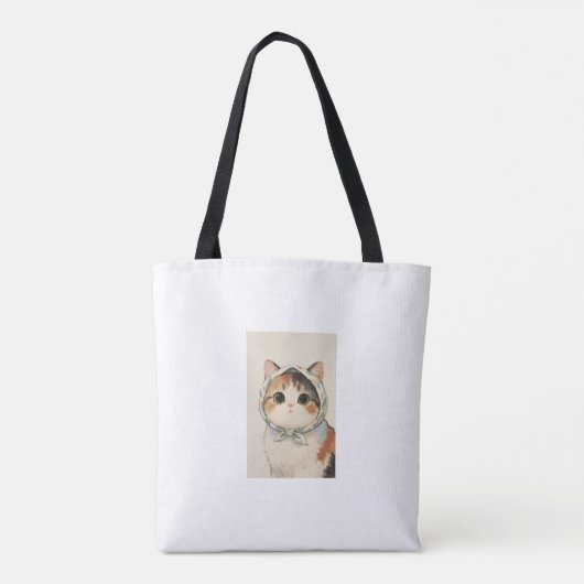Cute Cat Canvas tas (Achterkant)