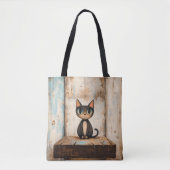 Cute Cat Canvas tas (Voorkant)