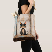 Cute Cat Canvas tas (Dichtbij)