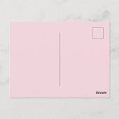 Cute Cat Cartoon Baby Pink Pink Dots Party Briefkaart (Achterkant)