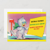 Cute Cat  Cartoon Briefkaart (Voorkant / Achterkant)