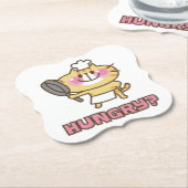 Cute Cat Cartoon Chef Pink Funny Kinder Partij Kartonnen Onderzetters (Gekanteld)