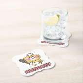 Cute Cat Cartoon Chef Pink Funny Kinder Partij Kartonnen Onderzetters (Insitu)