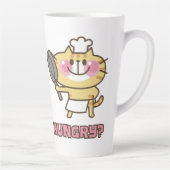 Cute Cat Cartoon Chef Pink Funny Kinder Partij Latte Mok (Rechts)
