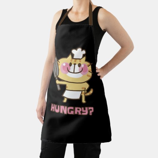 Cute Cat Cartoon Chef Pink Funny Kinder Partij Schort (Insitu)