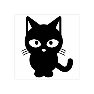 Cute Cat cartoon grote ogen Rubberstempel