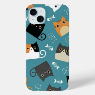 CUTE CAT iPhone 15 MINI HOESJE